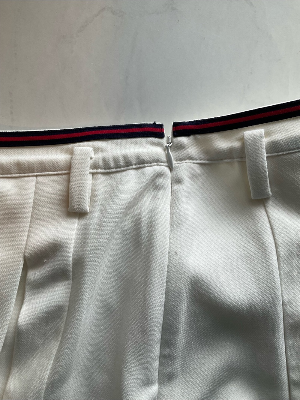Anthropologie by Maeve white, red, navy pleated sporty tennis skirt size small - Picture 8 of 8